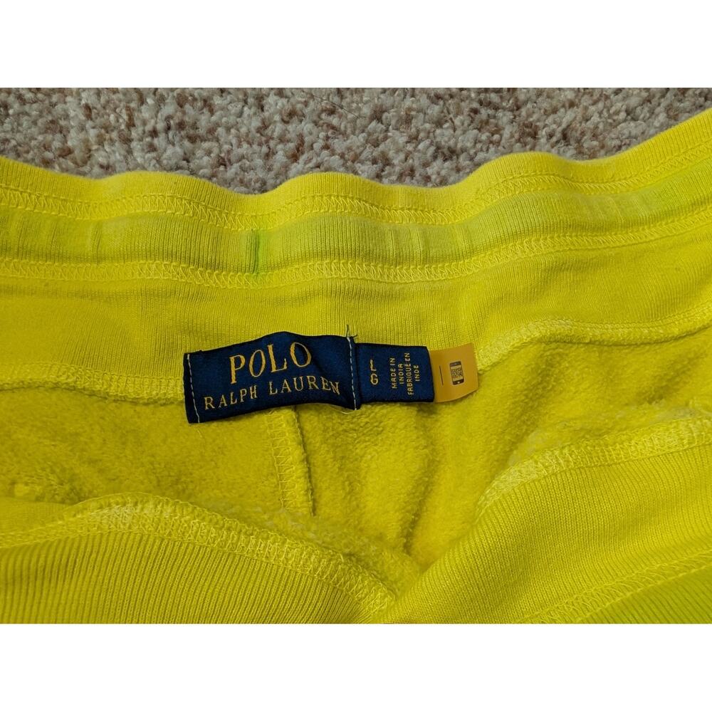 Polo Ralph Lauren Sweat Shorts Mens Large Yellow White Green Blue Tie Dye Fleece - Picture 3 of 12